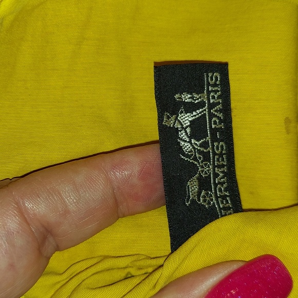 HERMES Bag Bolide Small Yellow Canvas with leather Trim Makeup Cosmetic Pouch - Picture 7 of 11